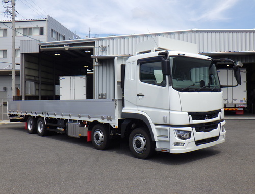 未使用車 アルミ平 4軸低床 AT 3方開 積載14.7t